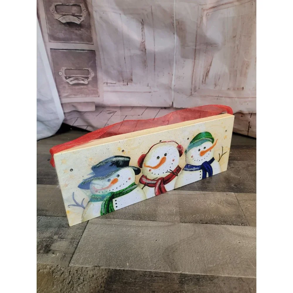 Light up snowman snow wall decor xmas‎